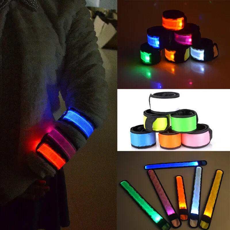

Hot Sale Reflective Braces LED Light Arm Armband Strap Safety Belt For Night Running Cycling Safety Belt Straps