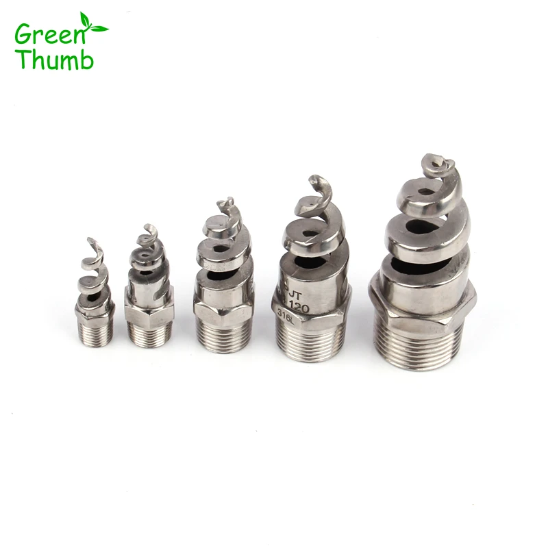 1-10pcs 3/8 Inch Stainless Steel Spiral Nozzle Male Thread Silver Atomizating Sprinkler High Quality Cone | Дом и сад