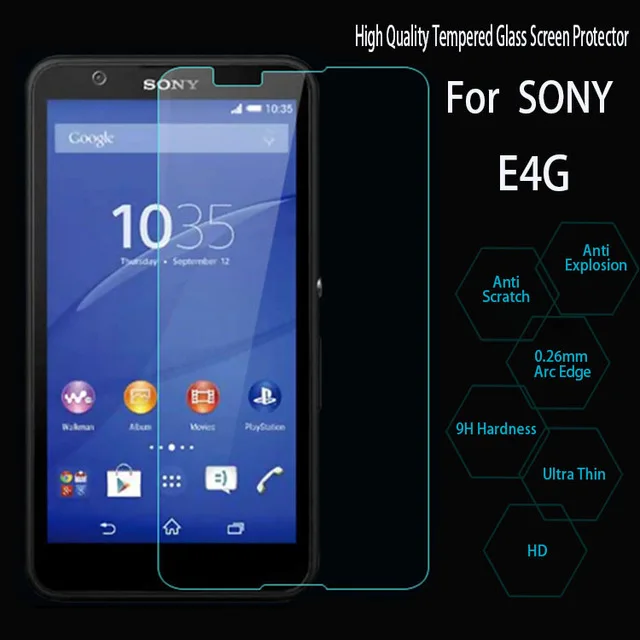 2.5D Закаленное стекло для Sony Xperia E4g двойная Высококачественная защитная пленка