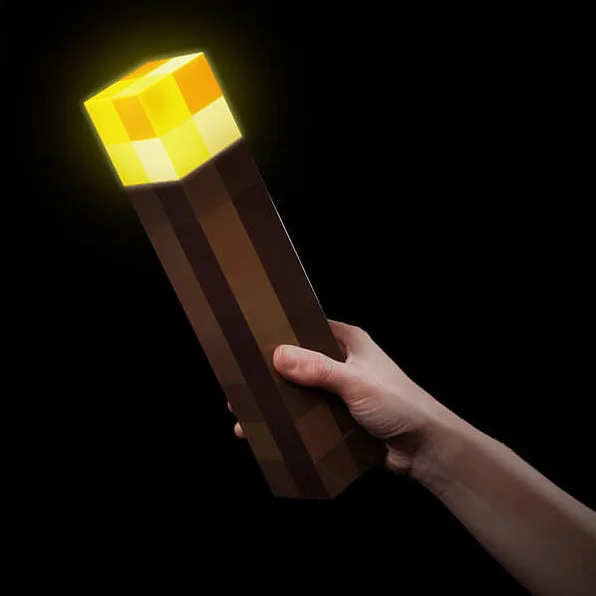 

Original Light Up Minecraft Torch LED Minecraft Lamp Hand Held or Wall Mount