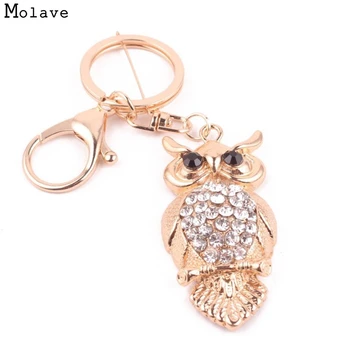 

Naivety 1PC Cute Owl Rhinestone Ring Pendant For Bag S61028 drop shipping