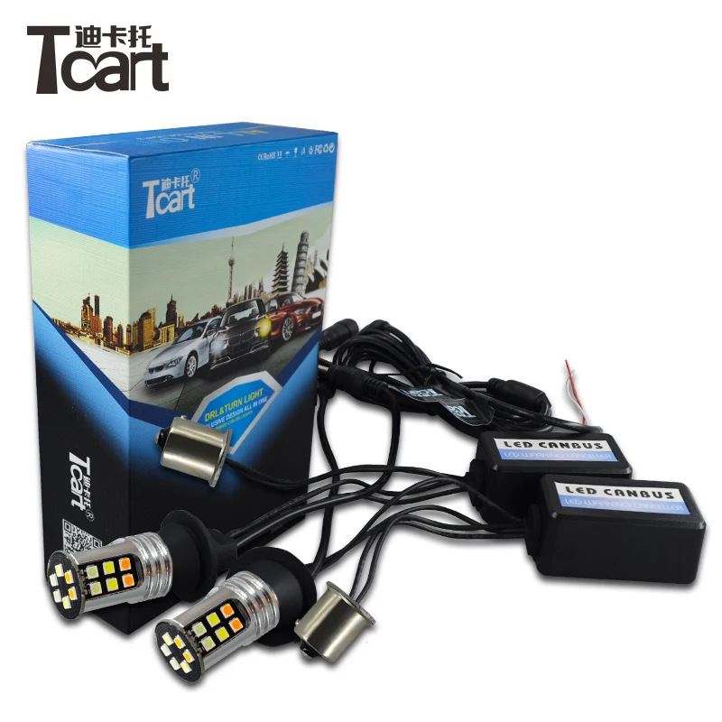 

Tcart DRL Turn Signal for renault duster 30w 3030chip daytime running light & turn signal light PY21W