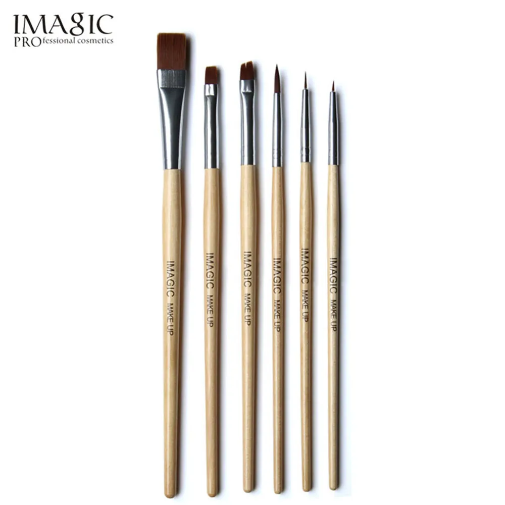 

IMAGIC 6Pcs Body Painting Paint Brushes Face Body Paint Brush Set Wooden Handle Nylon Hair Halloween Cosmetic Body Paint Make up