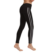 Женские штаны для йоги с боковой полосой, спортивные штаны для бега, пилатеса, танцев, фитнеса, леггинсы MC889