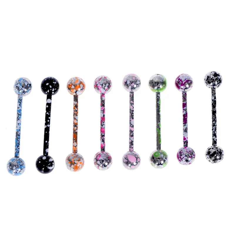 8 Pcs Wholesale Pinksee Alloy Piercing Body Jewelry Colorful Labret Lip
