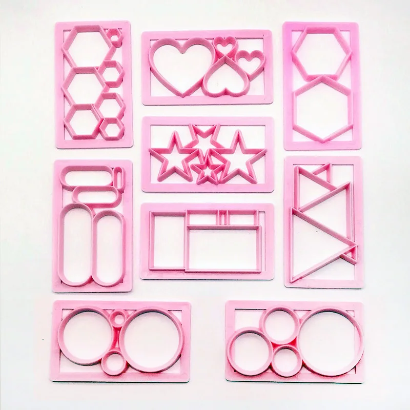 9 шт. Sugarcraft Сердце Звезда пластиковая помадка резак торт форма Забор тиснение