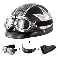 Personalized Skull Motorcycle Helmet Harley Retro Motor bike