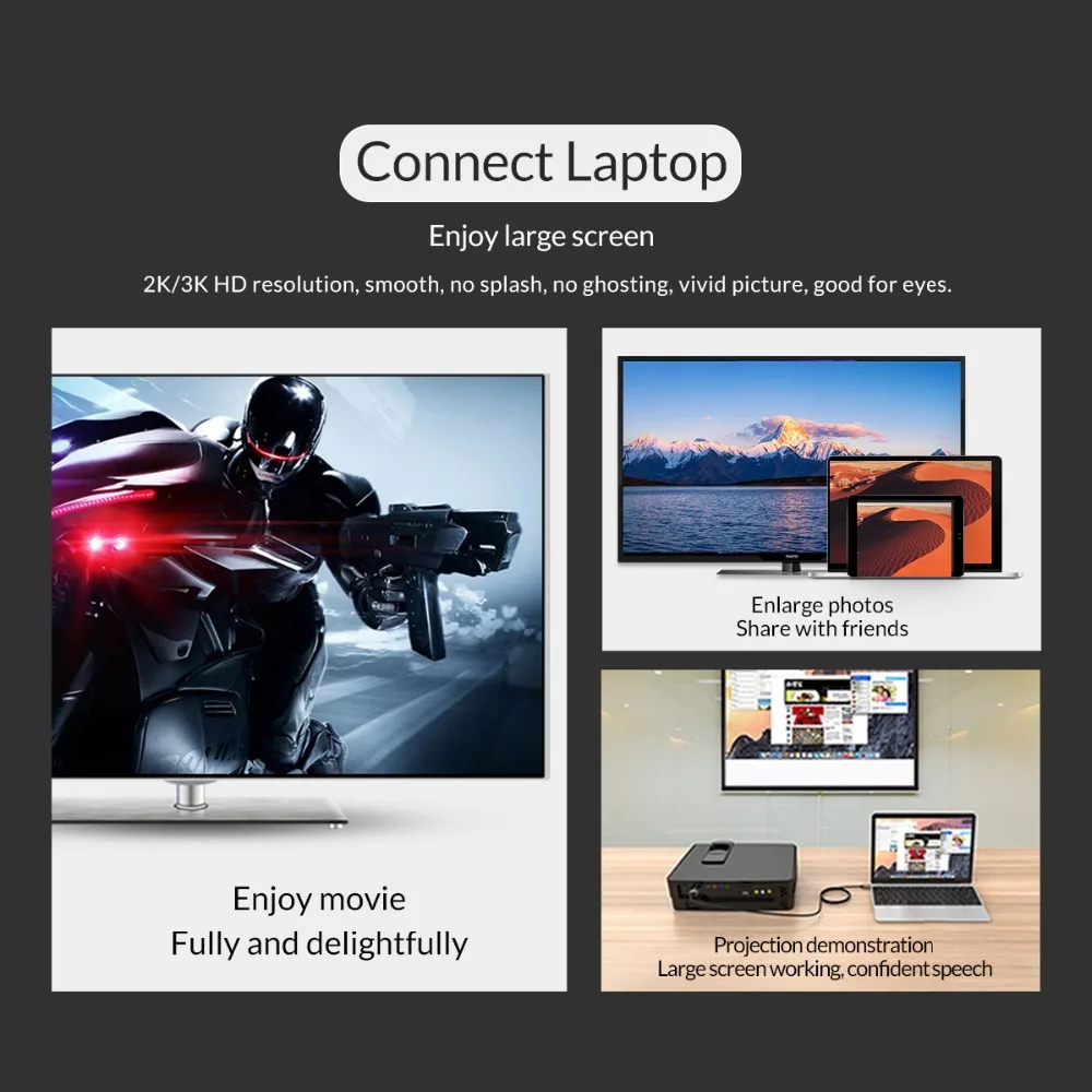 ORICO USB C كابل وصلة بينية مُتعددة الوسائط وعالية الوضوح نوع C HDMI 4 K 1080 P 3D كابل لسامسونج S8 S9 ملاحظة 8 هواوي p20 HD التلفزيون بوك نوع-C محول HDMI