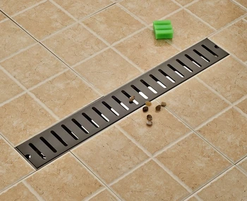 

Oil Rubbed Bronze 70cm Length Floor Drain Stainless Steel Shower Grate Waste