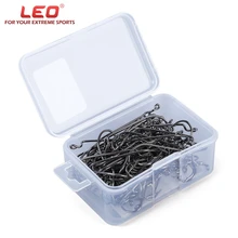 LEO 27570 100 шт./лот крючки высокоуглеродистой Сталь кривошипно ведущий острые рыболовный крючок морская рыба снасти рыболовные принадлежности