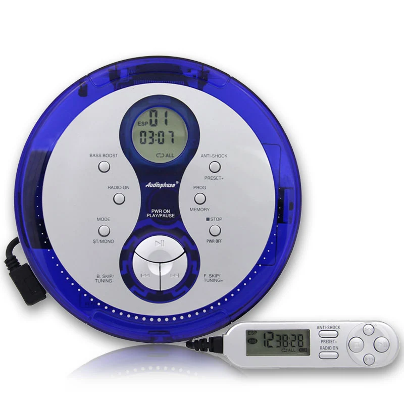 

High Quality Portable CD Player Walkman Player With Wire Remote Control Power by AA Battery Built-in Battery Charge System