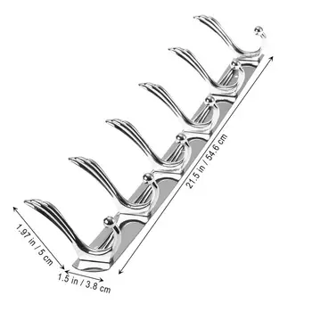 

Wall Mounte Hook Hanger Rack 6 Hooks Stainless Steel Wall Hook for Towel Hat Clothes Coat