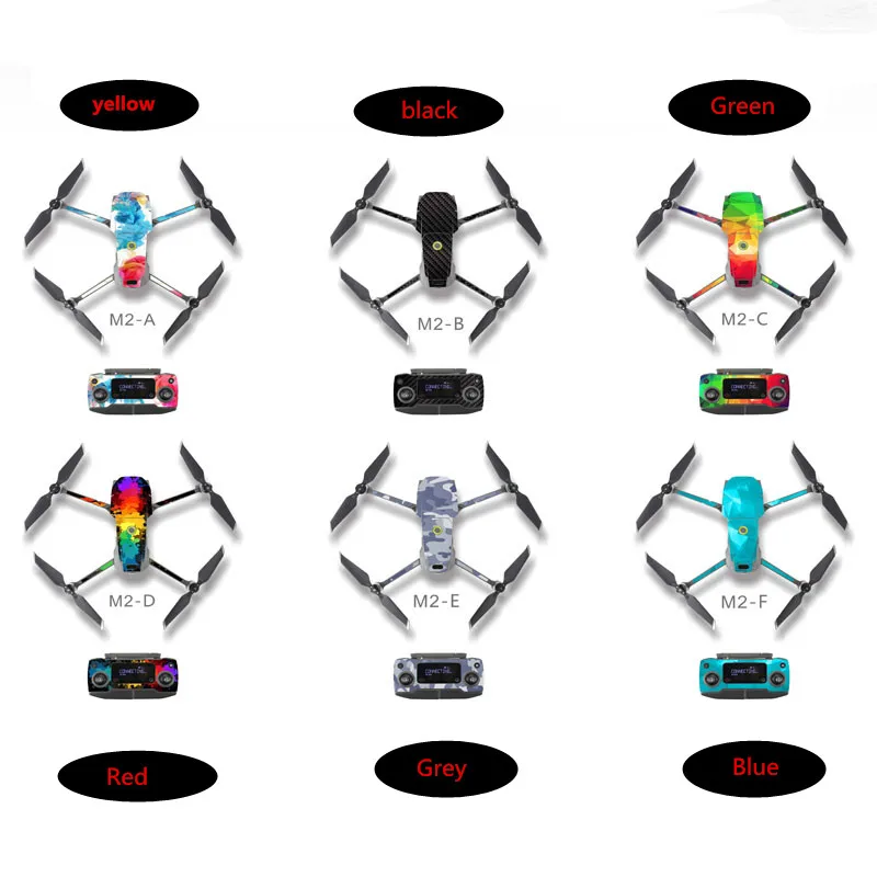 drone Sticker Kit body  battery  remote control Decals skin for DJI mavic 2 pro  Zoom drone accessories 1 (6)