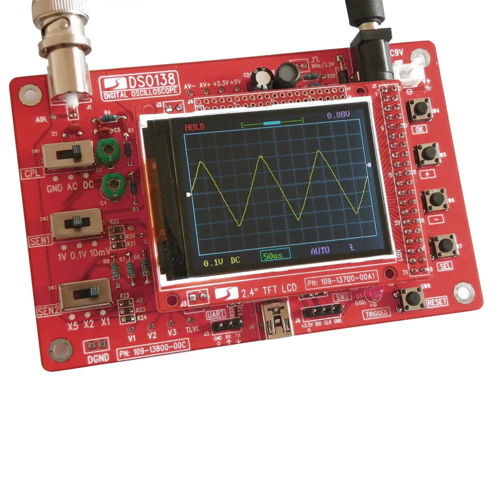 DSO138 2," TFT карманный цифровой осциллограф DIY Kit части для изготовления Osciloscopio ручного электронного обучения Set1Msp