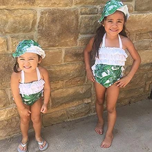 Летняя детская одежда для купания для маленьких девочек; купальный костюм; детский купальный костюм с цветочным рисунком+ купальный костюм; комплект из двух предметов