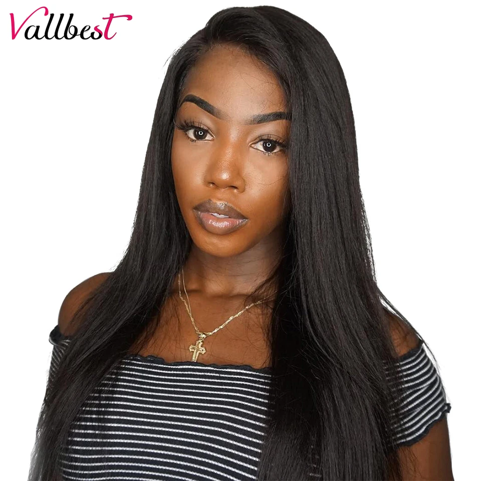 

Vallbest Brazilian Straight Lace Front Human Hair Wigs For Black Women Remy Straight Lace Front Wig Pre Plucked With Baby Hair