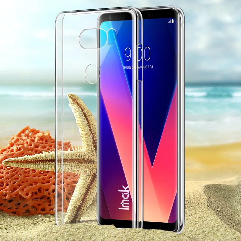 

For LG V30 Case iMAK Wear Resistant Transparent Crystal Hard Phone Case for LG V30 Bumper Case Cover