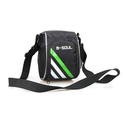Горный велосипед Передняя сумка Открытый Велоспорт для верховой езды пакеты могут быть использованы для Диагональ рюкзак или карманы удобно - Цвет: BLACK