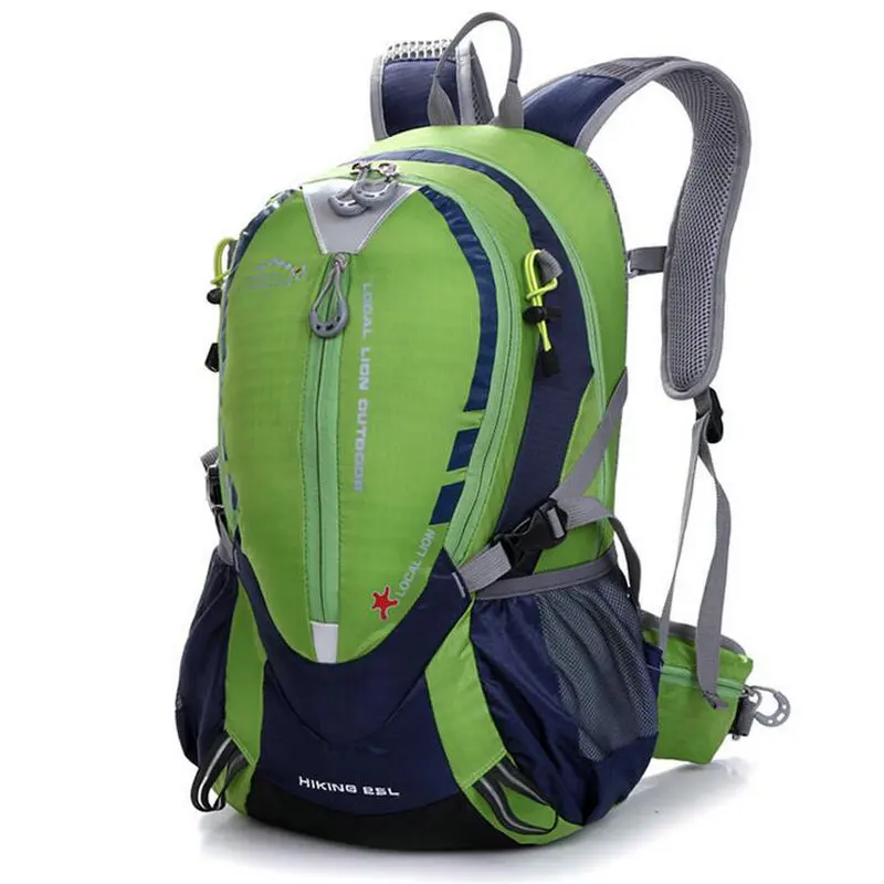 25L водонепроницаемый рюкзак для горного велосипеда, велосипедный рюкзак с мягкой спинкой, нейлоновый рюкзак для походов, кемпинга, езды, путешествий, ранец, спортивная сумка - Цвет: 25L Green