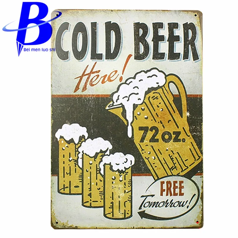 Metal Tin Signs Plates Wall Art Craft Iron Retro Metal painting Country Style Vintage Wall Decor