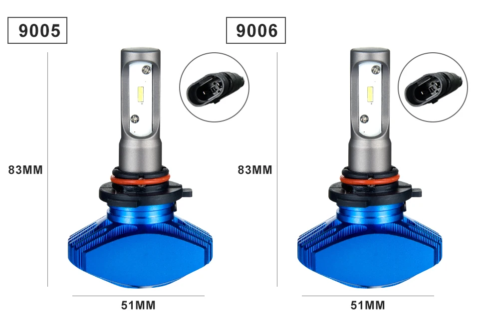 Foxcncar 2PCS  LED H4 H1 H11 H4 Led H7 Bulb Car Headlight High Low Beam 80W 8000LM 12V 24V Fog Light Kit Super Bright Car Light (12)