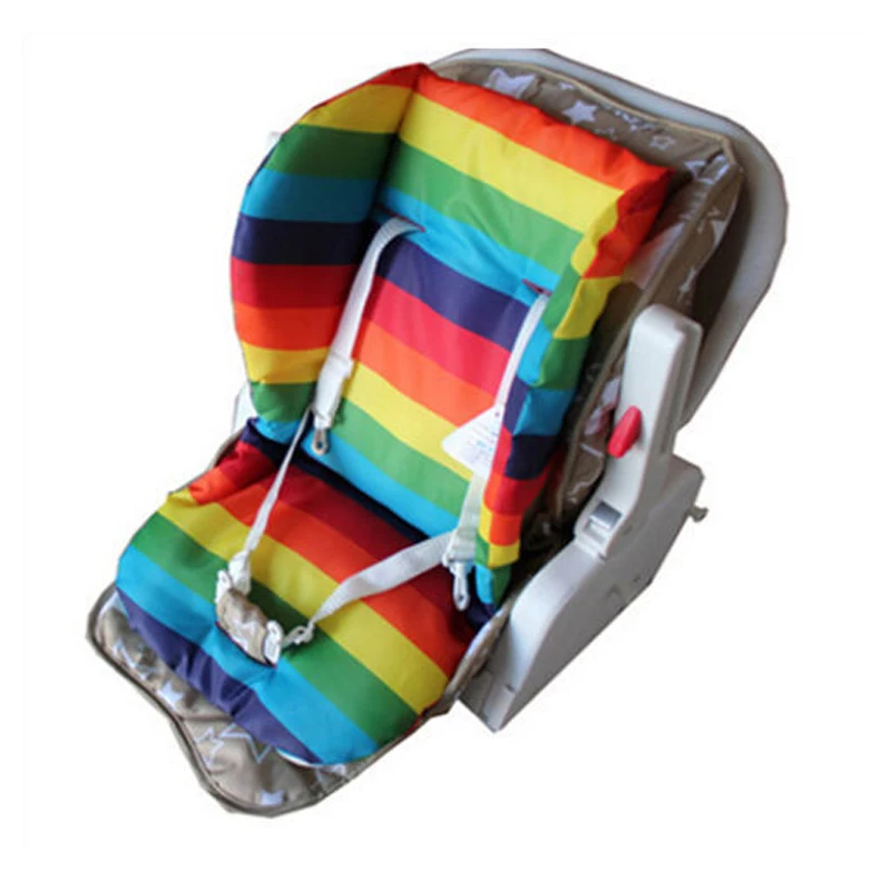 Free Shipping Rainbow Baby Infant Stroller Car Seat Pushchair Cushion Cotton Cover Mat Warm pad