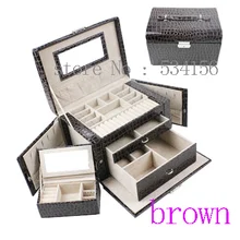 Ожерелья Подвески подставка для серьг и ювелирных изделий Подарочная коробка Роскошные практичные Многофункциональные 3 слоя часы коробка кожа коробка ювелирных изделий