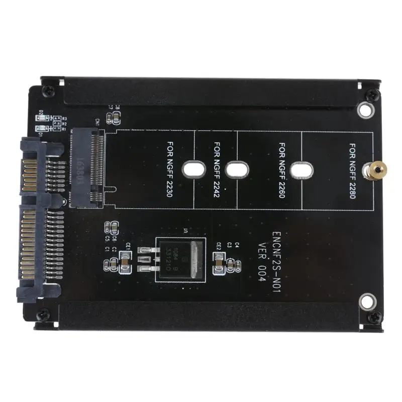 ALLOYSEED Черный Металлический Чехол B+ M ключ M.2 NGFF SSD to 2,5 SATA 6 ГБ/сек. адаптер карта с корпусом разъем m2 адаптер NGFF