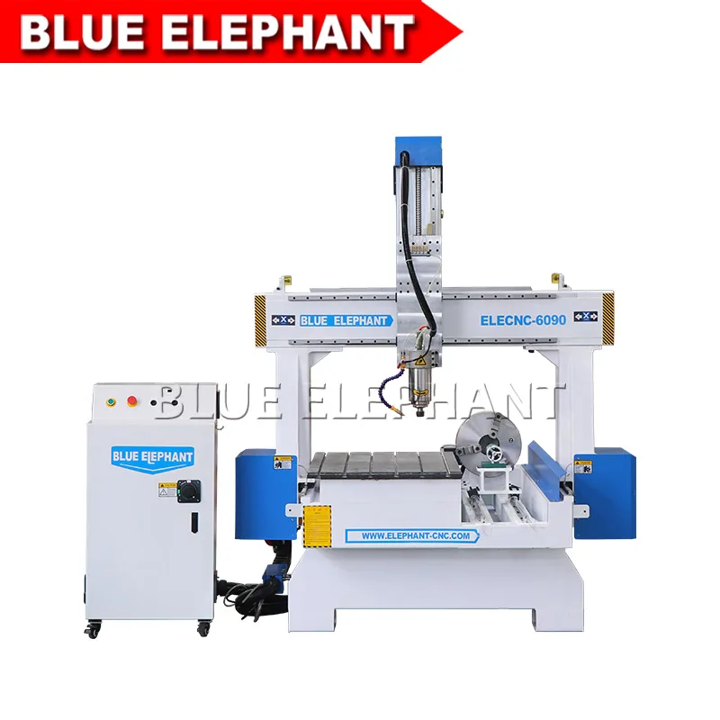 

6090 4 axis hobby milling machine CE certificate low price wood moulding machines with 3000w spindle