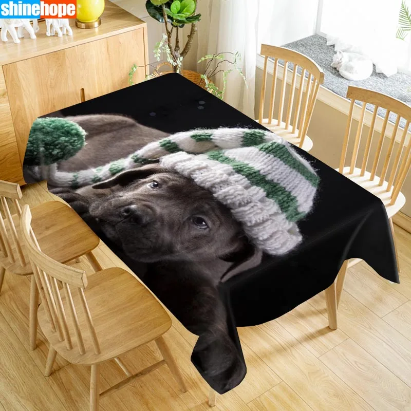 Animal Pattern Tablecloth Cane Corso Dog Table Cloth Dustproof Washable Cloth Rectangular Table Cover for Home table Decor - Цвет: tablecloths 13