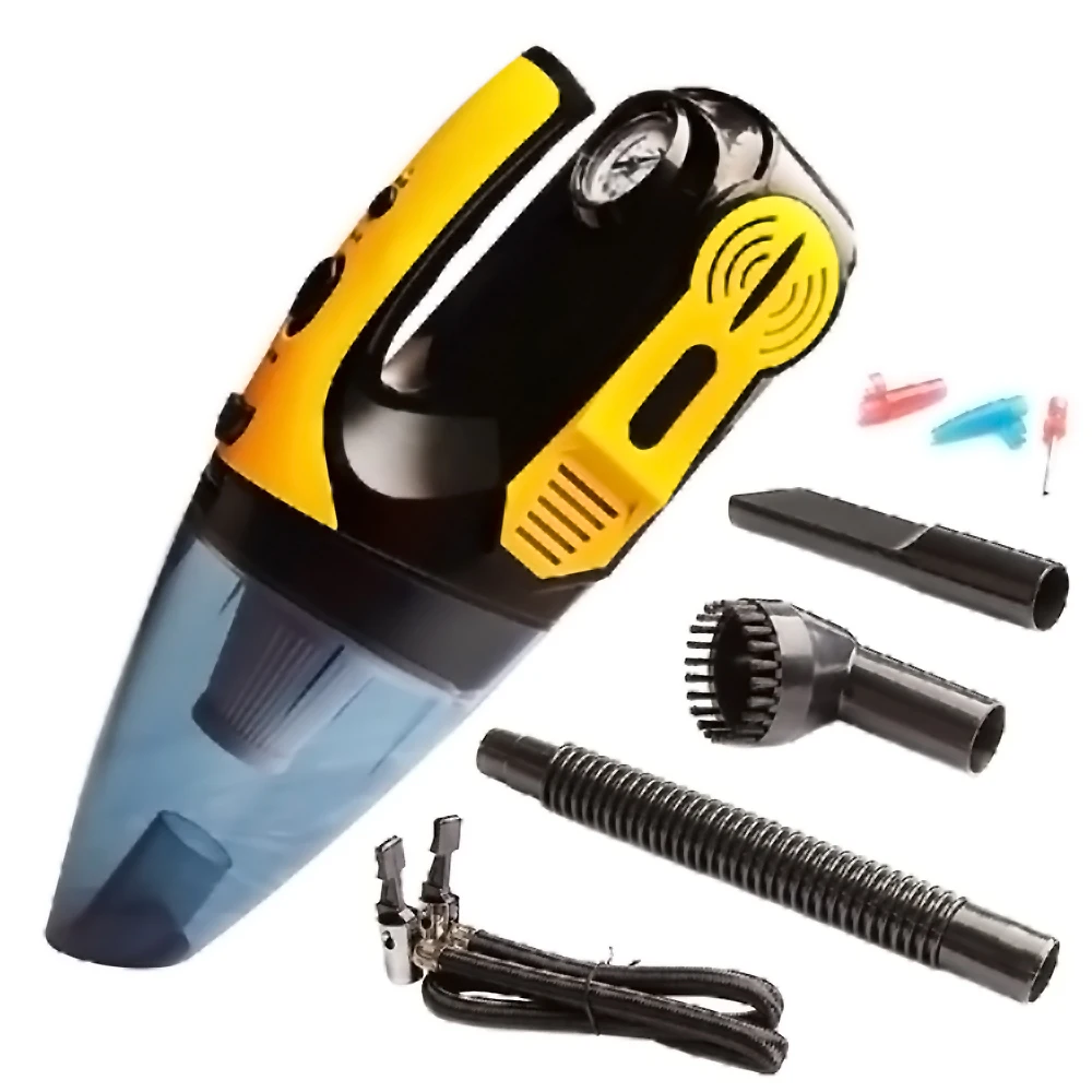 

Car Vacuum Cleaner 120W Portable Handheld Vacuum Cleaner 4 Major Functions Vacuuming Tire Pressure Inflatable Illumination DC12V