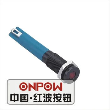 

ONPOW 6mm Flat Dot LED Black plated brass Signal lamp, indicator lamp, indicator light (GQ6T-D/A) CE,RoHS