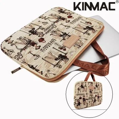 Новейший бренд Kinmac сумка для ноутбука 1", 13,3", 15,6 дюймов, чехол для MacBook Air Pro 13,", сумка для ноутбука Прямая поставка - Цвет: Coffee Lady