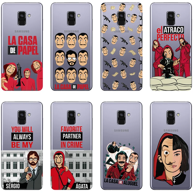 Мягкий чехол из ТПУ с Испания ТВ La Casa de papel для samsung S6 S7 край S8 PLUSS9 S9 PLUS NOTE 8 9