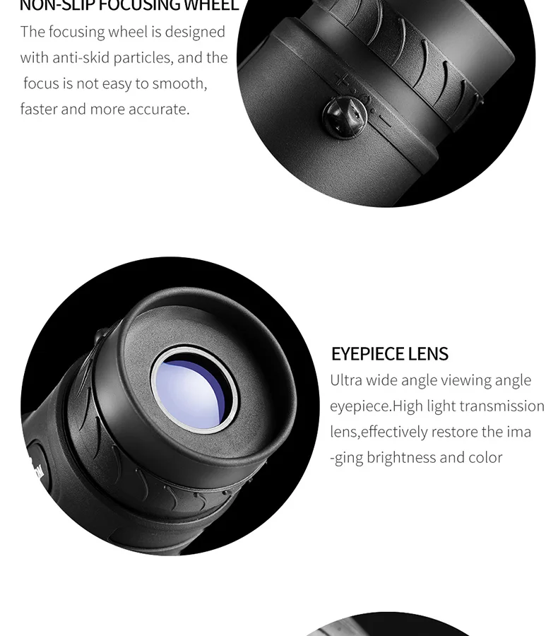 Охотничий монокуляр 16x52 фокус оптический объектив Ручной HD День ночного видения путешествия телескоп Зрительная труба Бинокль Карманный