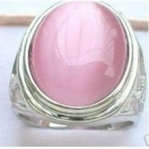

Hot sell Noble- FREE SHIPPING>>>@@ Beautiful Tibet Silver Pink Jade Ring Size 8# 9# 10# 11# 12# DT5TR