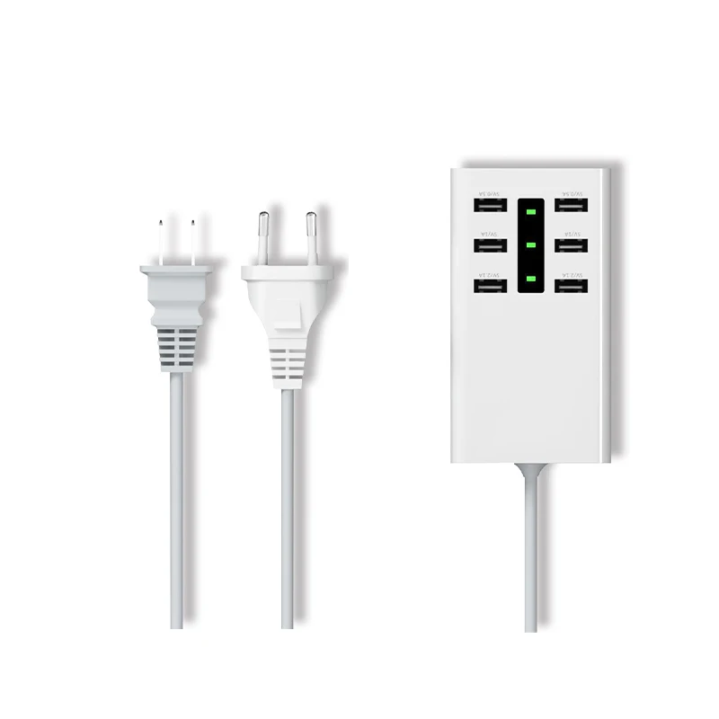 Universal 6 Ports USB Power Adapter US EU Plug Desktop Wall Charger For iPhone Samsung Universal 6 Ports USB Power Adapter US EU Plug Desktop Wall Charger For iPhone Samsung