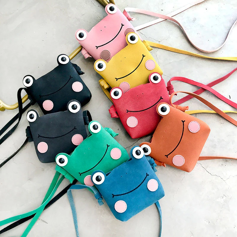 

Baby Frog Cute Wallet Kids Mini Bags Soft Leather Shoulder Handbags Girls Children Crossbody Shoulder Small Bags Coin Purses