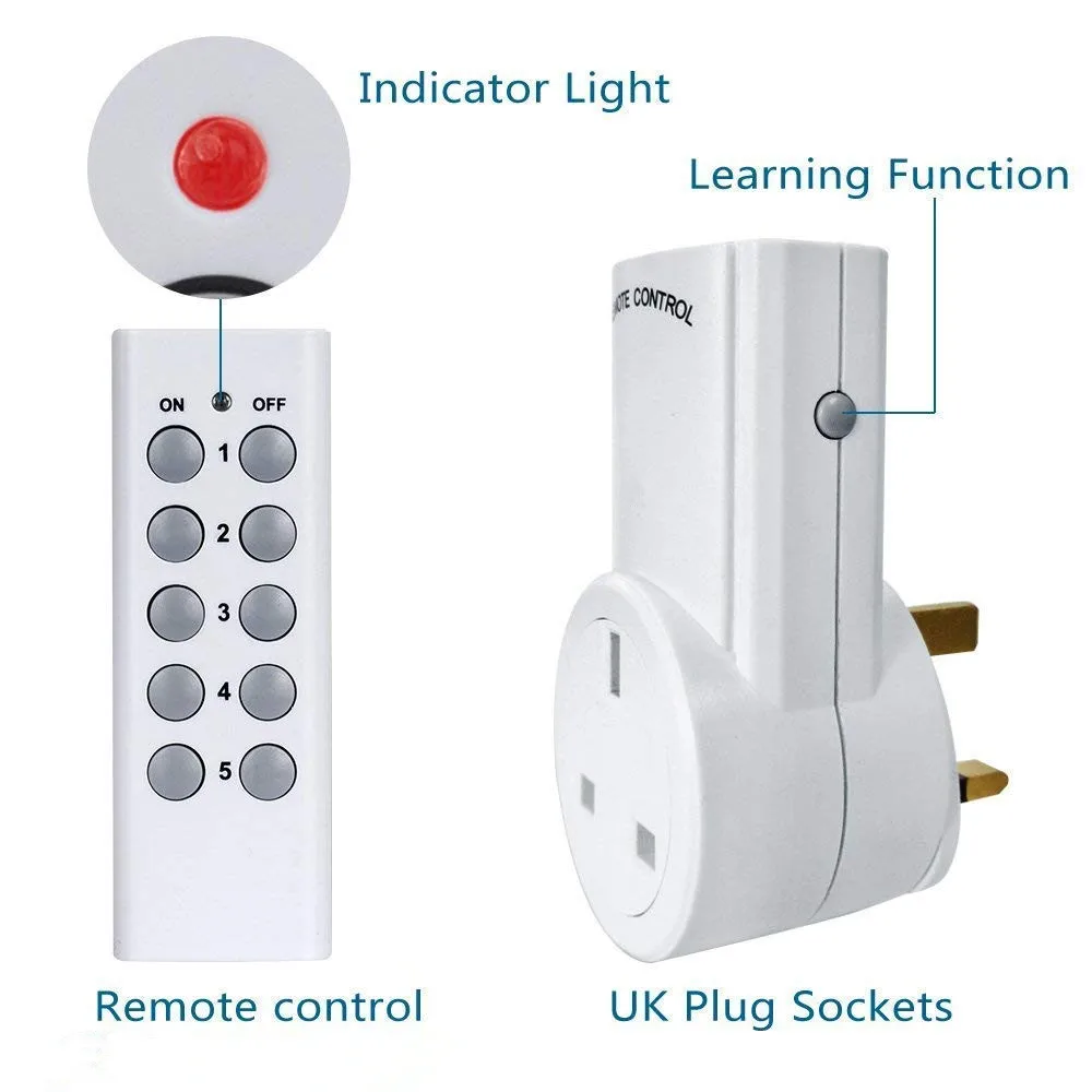 433 МГц пульт дистанционного управления, розетка, светильник, переключатель, розетка, адаптер, набор, Великобритания, AC, сетевой переключатель для бытовой техники