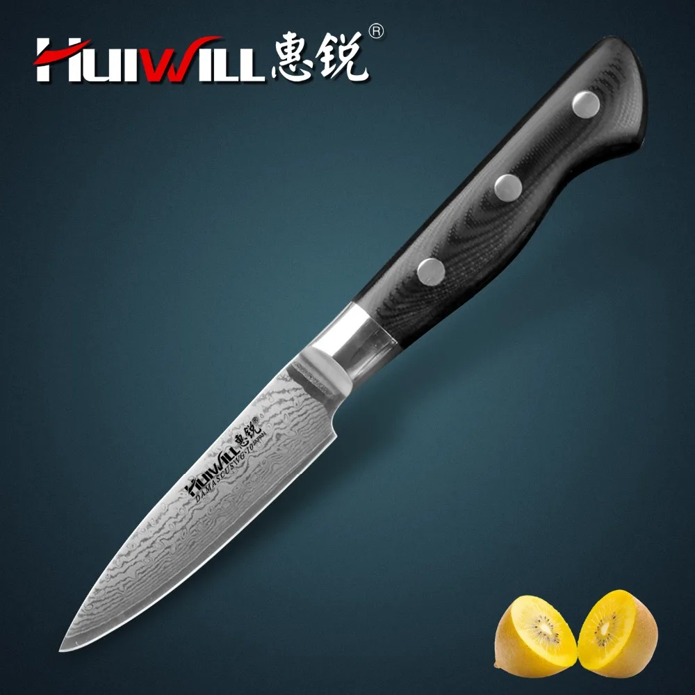 Huiwill набор ножей из дамасской стали of chef Фруктовый нож японский кухонный VG10