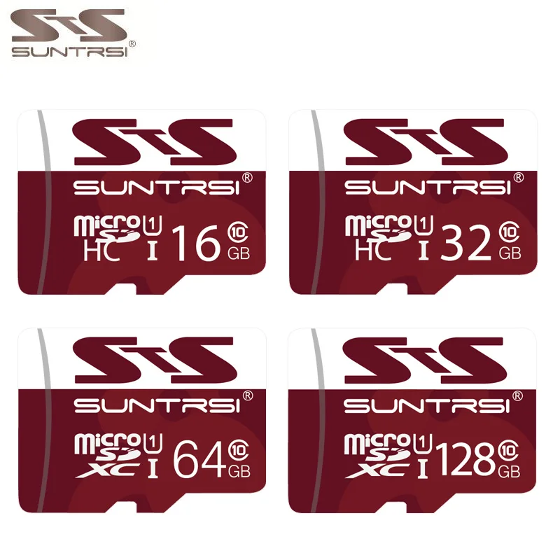 Купить Suntrsi Micro SD карта 32 Гб 64 ГБ Памяти высокоскоростная карта класс 10 128 ГБ 256 Гб Full HD Смарт карта TF карта для смартфон Бесплатная доставка