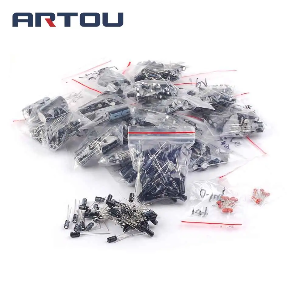 

500pcs 21 value 0.22~4700uF Capacitor Assortment Kit