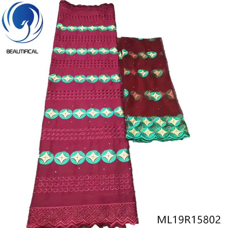 

BEAUTIFICAL african swiss voile lace in switzerland swiss cotton lace 5+2yards/lot free shipping with mesh lace fabrics ML19R158