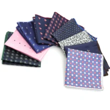 Мужской платок в горошек, полосатый тканый принт, карманные квадратные носовые платки, деловой Повседневный носовой платок из полиэстера NO.1-26