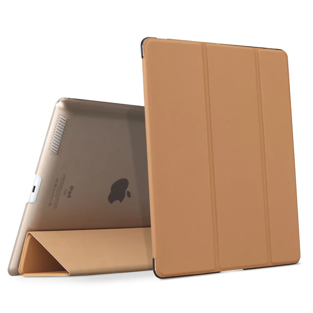 Для iPad 2/3/4, ywvak из линейки YiPPee Цвет PU Smart Cover чехол Магнит wake up sleep для apple iPad2 iPad3 iPad4 - Цвет: Brown