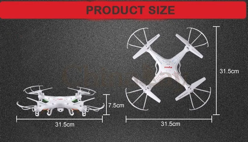 Квадрокоптер с дистанционным управлением на частоте 2.4GHz 4CH, с 2-мегапиксельной HD-камерой. SYMA X5C RC