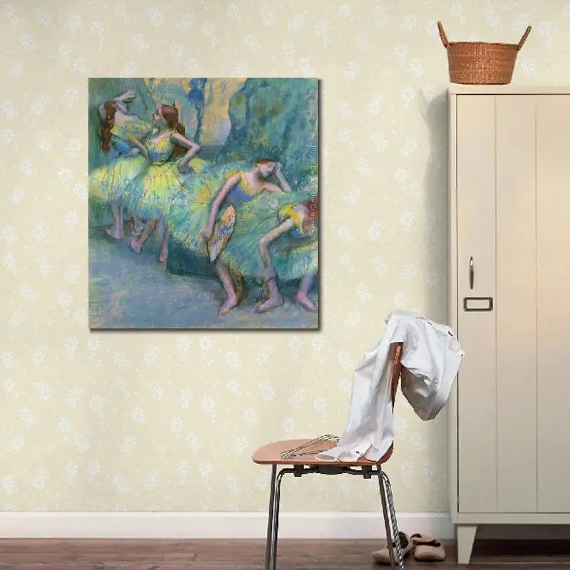 Modern olieverfschilderij Ballet Dansers in de Vleugels Edgar Degas ... Modern olieverfschilderij Ballet Dansers in de Vleugels Edgar Degas ...