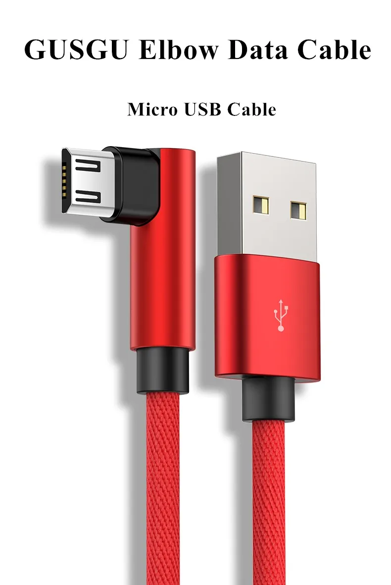 Micro USB кабель 2A быстрое зарядное устройство USB шнур 90 градусов локтевой кабель нейлоновая оплетка данных USB кабель для samsung Xiaomi Huawei HTC кабель usb провод для зарядки зарядное устройство