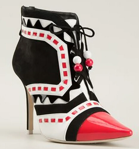 Stylish pointed toe lace-up high heel women ankle boots patchwork geometric spring autumn boots size 35 to 42 free shipping цена Stylish pointed toe lace-up high heel women ankle boots patchwork geometric spring autumn boots size 35 to 42 free shipping цены онлайн