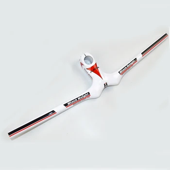 

Black knight Full Carbon Fibre mountian Bicycle Handlebar MTB Bike Integrated Horizontal Handlebar Stems 1 1/8'' white parts